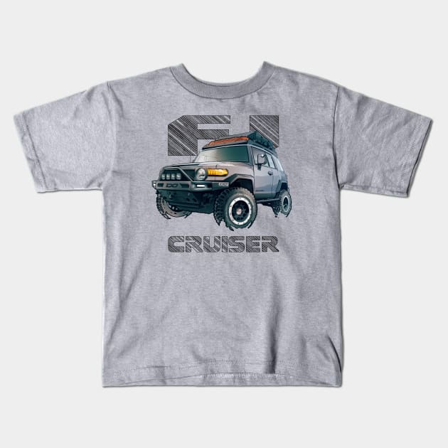 FJ Cruiser (XJ10) – Titanium Kids T-Shirt by robert1117